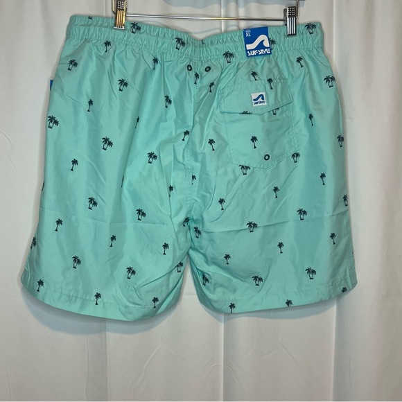 Men's Swimwear Aqua Trunks With Palm Trees Size XL NWT's - Picture 5 of 6